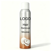 Kit de mousse dépilatoire ODM/OEM avec sérum apaisant à l'aloe vera et spatule, épilation corporelle douce et indolore pour les jambes et les bras