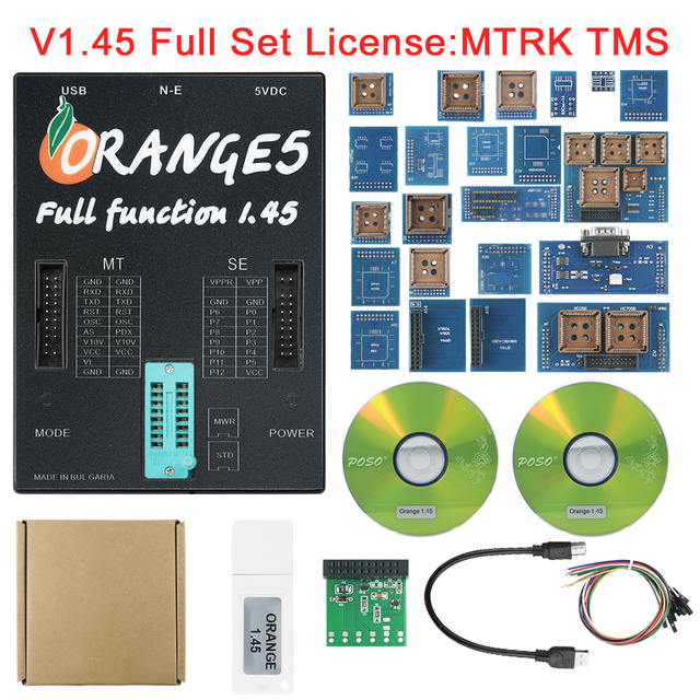 Newest V1.45 Orange5 Programmer With Full Adapters Add All Authorization OBD2 Auto Programmer Hardware Enhanced Function