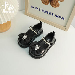 Nouvelles chaussures plates en cuir pour filles, style princesse avec nœud, semelle souple, pour l'automne 2024 - Product Image 4