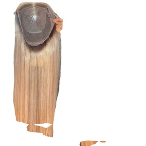 Cheveux vierges européens de luxe, faits à la main, 100% cheveux humains, couleur personnalisée, 8x8 pour topper en dentelle complète, 16 pouces, densité 130% - Product Image 1