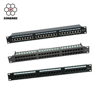 Panel patch kosong 24 port dengan bar belakang