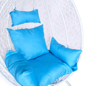 आधुनिक शैली धातु रॉकिंग रतन स्विंग चेयर के साथ आंगन के लिए बाहरी अवकाश के लिए कुशन गार्डन बेंच के साथ - Product Image 6