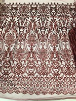 Tissus brodés indiens pour vêtements de mariée, tissu brodé chinois pour robes de mariée, fabrication sur mesure OEM