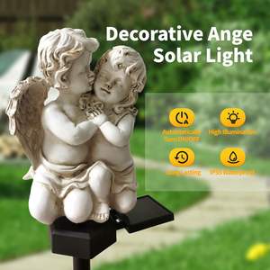 Resina <span class=keywords><strong>Angel</strong></span> Figure Solar Light Stake com LED High CRI 90 Estilo Europeu para Jardim Quintal e Decoração do Pátio - Product Image 4