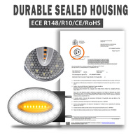 Feu de position avant à LED homologué Emark avec clignotant ambre pour Massey Ferguson 4384570M1