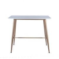 YWJ Yaweijia Bureau Longue Table Basse Blanc Rectangle Table Petit Déjeuner bar Table Cuisine