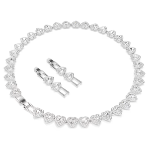 Bijoux de luxe en gros, bracelet, collier et boucles d'oreilles en acier inoxydable de haute qualité avec un bouton en diamant et des cristaux - Product Image 6
