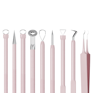 Extracteur de points noirs et de boutons professionnel en acier inoxydable, pince à épiler pour le traitement du visage - Product Image 1