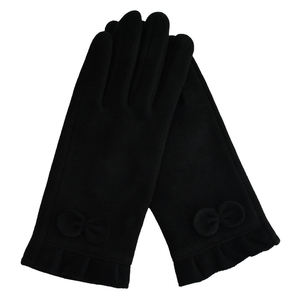 Fashion <b>Ladies</b> <b>Gloves</b> <b>Thermal</b> Casual Travel Winter Ruffled Cuff Bow Detail Wind Resistant Daily Warm <b>Gloves</b> - Product Image 2