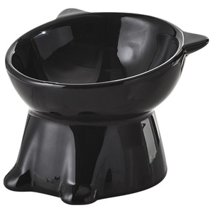 Cuencos de cerámica para gatos domésticos al por mayor, Base estable, antipunta, borde inclinado elevado, cuencos protectores de cuello para gatos, comida de agua - Product Image 1