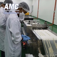 Ligne de production de pailles de riz biodégradables AMC, machine de fabrication de pailles de riz multi-usages, machine de séchage de pailles de riz