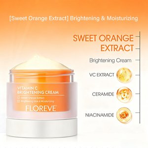 Crema Facial con Vitamina C, Manteca de Karité, Extracto de Naranja Dulce, Humectante sin Aceite Pegajoso, Tratamiento Aclarante para el Cuidado de la Piel, <span class=keywords><strong>Aloe</strong></span> Orgánico - Product Image 2