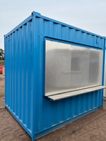 Kiosque de café mobile extensible de 10 pieds en structure acier préfabriquée, idéal pour les hôtels et les immeubles de bureaux