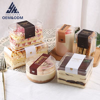 Boîtes en plastique transparentes écologiques de qualité alimentaire, mini boîtes à mousse, glaces, gelées pour collations, contenants pour tiramisu, desserts