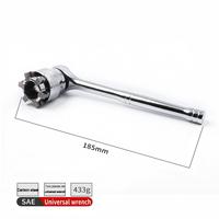 Clé magique multifonctionnelle réglable Powerlift, douille universelle pour vis, lame en acier inoxydable, plaqué chrome, 10-19 mm métrique