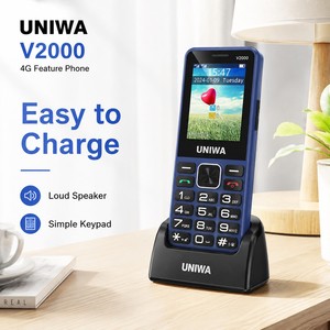Teléfono Móvil UNIWA V2000 HAC 4G para Personas Mayores, Compatible con Audífonos, Botones Grandes, SOS, Altavoz Potente - Product Image 1