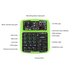 China supplier professional audio mixer 4 channel bluetooth mixing console - Product Image 2