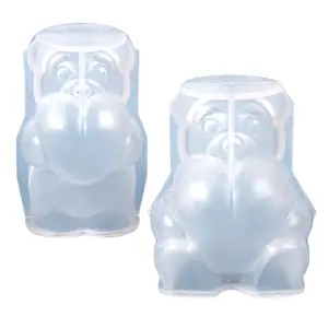 2023diy Candle Mold Hug Bear Aromatherapy Candle Silicone mold Mirror resin