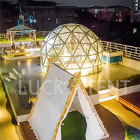 Igloo House Verre géodésique Camping Tente dôme insonorisée extérieure Resort Jardin Luxe Grande tente dôme en verre