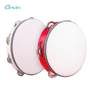 Tambourin en bois personnalisé avec logo sérigraphié, instrument de percussion pour église et mariage, Tamburelli Matrimonio - Product Image 2