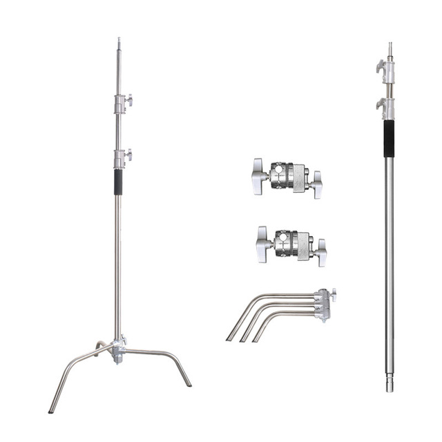 3.3m Heavy Duty Stainless Steel C Stand Tripod Magic Leg for Photography Studio Video Light Flash