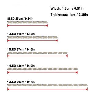 2x Universal Chống Nước Linh Hoạt 16 Dải <span class=keywords><strong>LED</strong></span> Trắng Vàng Chạy Ban Ngày - Product Image 6
