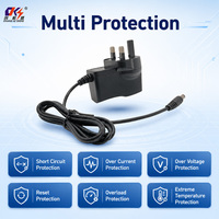 Alimentation murale personnalisable AC/DC 12V 24V 13.5V 12.6V 1A 0.5A avec prise UK pour driver LED et décodeur