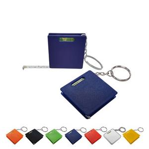 Mini ruban à mesurer carré avec logo personnalisé ruban à mesurer populaire porte-clés avec niveau - Product Image 4