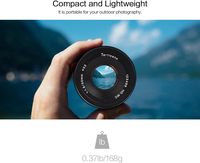 Objectif Photo 7artisans 50mm F/1.8 APS-C à Grande Ouverture pour Portrait, Compatible avec Canon EOS-M M50II, Sony E A6000, Fujifilm X-T4 X-A10 XT30, et Micro 4/3