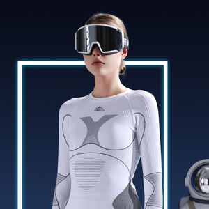 Set Yoga Lengan Panjang Tanpa Jahitan untuk Wanita, Pakaian Olahraga Fitness 2 Potong, Set Yoga Gym Wanita, Set Olahraga, Atasan dan Celana Yoga - Product Image 1