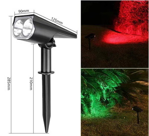 Lámparas Solares de Inducción para <span class=keywords><strong>Jardín</strong></span>, IP67 Impermeables, Luz Blanca Cálida, Montaje <span class=keywords><strong>en</strong></span> Suelo, para Exteriores, Césped, Árboles, Patio, Paisaje, ROHS, PC - Product Image 3