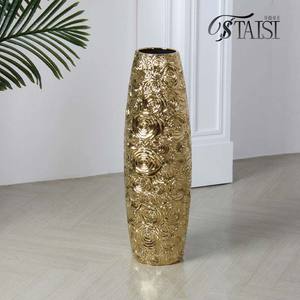V259 Décoration intérieure en céramique blanche grands vases coin salon décoratif <span class=keywords><strong>grand</strong></span> <span class=keywords><strong>vase</strong></span> de <span class=keywords><strong>sol</strong></span> pour l'herbe de la <span class=keywords><strong>pampa</strong></span> - Product Image 3