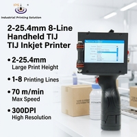 Imprimante à jet d'encre portable IPS-HH254 Plus 25,4 mm, imprimante de codes de date et de lots TIJ de 1 pouce pour l'emballage de cartons et de bouteilles