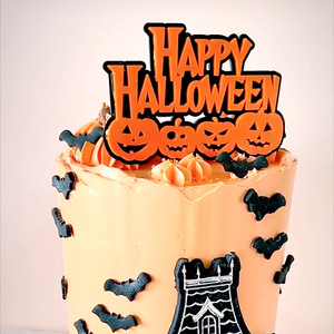 Honey And Sweetness Halloween Acrylic <b>Cake</b> <b>Decorations</b> Double Layer Happy Halloween <b>Cake</b> Plugin Party <b>Supplies</b> - Product Image 2