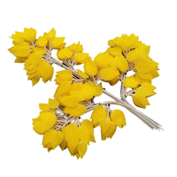Feuilles de banian artificielles colorées à trois branches, très demandées, pour arbres décoratifs de maison, centre commercial, hôtel, en plastique durable