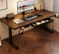 Bureau de jeu intelligent à moteur unique et réglable en hauteur OEM 120*70cm avec tiroir, idéal pour l'étude à domicile