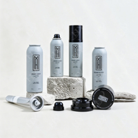 Bouteille de pulvérisation vide en aluminium blanc de 100-250 ml avec capuchon de luxe or/argent pour cosmétiques, écran solaire, brume visage, parfum capillaire