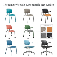 Chaise de conférence ergonomique multifonctionnelle empilable avec rangement, chaise de formation réglable pour étudiants