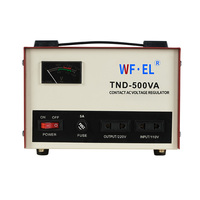 Stabilisateur de tension automatique monophasé à servomoteur en cuivre AVR SVC TND-500VA, régulateur de tension AC, 50/60Hz, efficacité 0,98