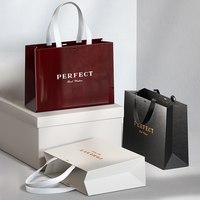 Sac de courses en carton écologique de luxe avec logo personnalisé en feuille d'or gaufrée pour les promotions en supermarché, vente en gros