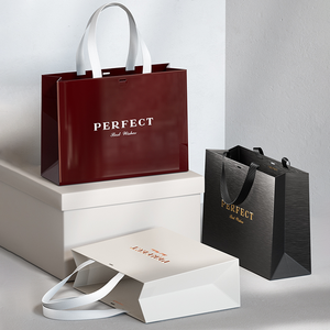 Bolsa de Compras de Cartón Ecológica de Lujo con Logotipo Personalizado en Relieve con Lámina Dorada <span class=keywords><strong>para</strong></span> Promociones de Supermercados al <span class=keywords><strong>por</strong></span> Mayor - Product Image 3