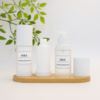 Bouteille de pompe sans air en plastique à double paroi en acrylique givré de haute qualité de 50ml 30ml pour crème pour le visage