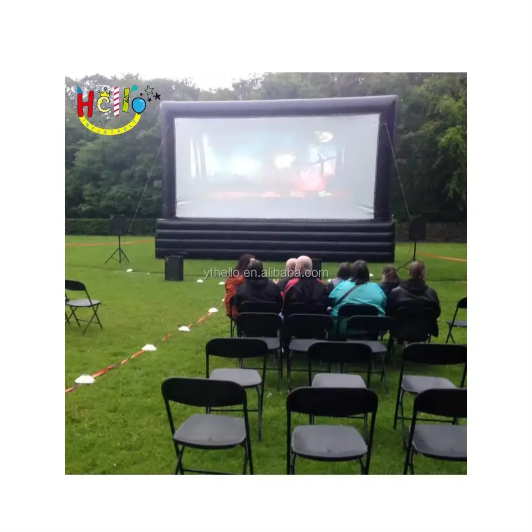 Open Air Cinema wholesale Event 24ft inflatable outdoor movie air screen Blow Up TV Screen And Projector
