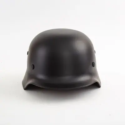 Black Motorcycle Retro WW2 German Elite WH Army M35 M1935 Steel Helmet Stahlhelm 