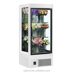 Refrigerador vertical de exhibición de flores con puerta de vidrio de tres lados, nevera de flores, floristería - Product Image 5