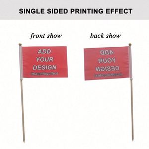 Bandera de Jardín Rectangular Personalizada, Ecológica, Impresa Digitalmente por Ambos Lados, de Poliéster, con Estaca de Madera para Jardín o Césped - Product Image 4