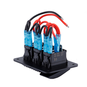 Panel de Interruptores Basculantes Marinos de 3 Puertos Carling, Personalizado con Símbolo, Impermeable, con 3 LED Azules para Auto o Barco - Product Image 5