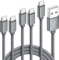 Kabel Data USB C Nylon Braided Pengisian Cepat 60W Grosir 1M/2M/3M Kabel Pengisian Terbaru