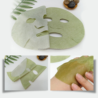 Tissu non-tissé bicolore à haute absorption d'eau, vert moka, matière première pour masques faciaux, rouleaux non-tissés 60 g/m², contrôle du sébum Proyons