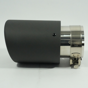 Embout d'échappement en fibre de carbone de haute qualité, embout d'échappement universel pour voiture, tuyau d'échappement, sortie à bord incurvé - Product Image 4